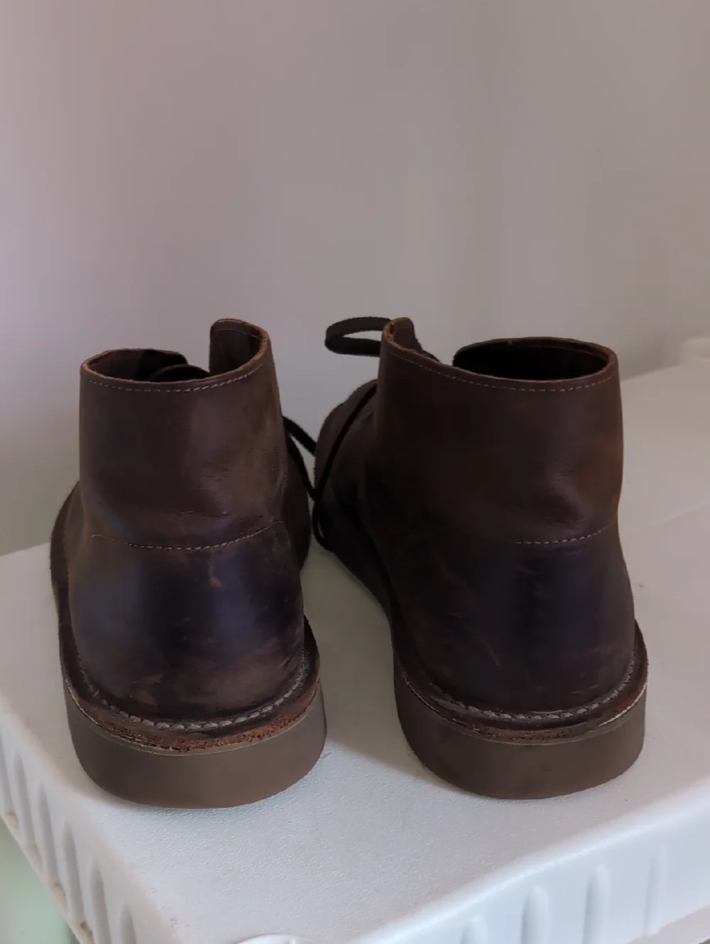Clarks Shepton Chukka Boot Men's Size 10 Brown Smooth Leather